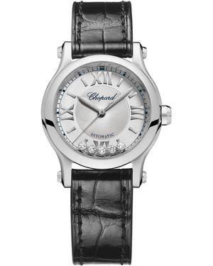 Chopard Stainless Steel And Diamond Happy Sport Watch - Grey