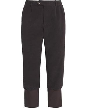 James Purdey & Sons Cotton Moleskin Breek Trousers - Black