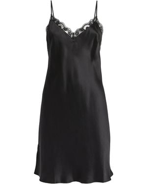 Simone Perele Silk-Blend Love Me Slip Dress - Black