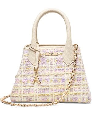 Aspinal of London Tweed Paris Top-Handle Bag - Natural
