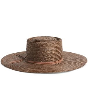 Eleventy Straw Woven Hat - Brown