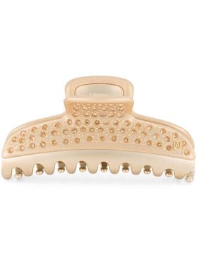 Alexandre De Paris Plated Crystal-Embellished Claw Hair Clip - Natural