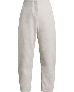 Studio Namnyak Cotton Bora Stripe Trousers - Grey