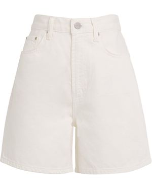 Anine Bing Denim Kat Shorts - White