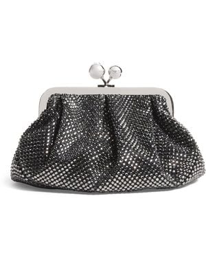 Weekend by Maxmara Medium Embellished Pasticcino Clutch Bag - Black