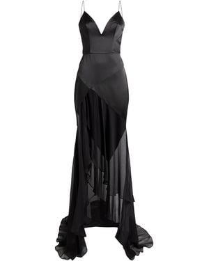 Alex Perry Silk Tiered Gown - Black