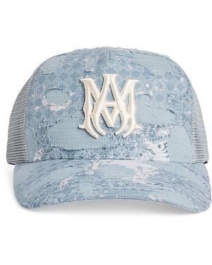 Amiri Bandana Repair Trucker Cap - Blue