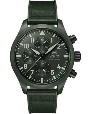 IWC Schaffhausen Ceramic Pilot's Chronograph Top Gun Woodland Watch - Green