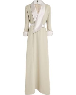 Alexis Mabille Crepe Belted Gown - White