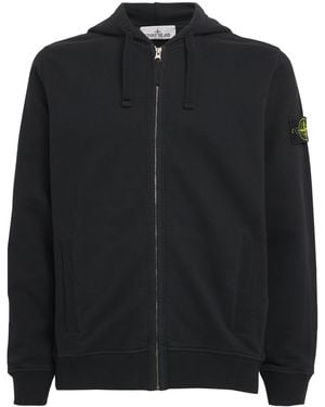 Stone Island Organic Cotton Compass Hoodie - Black