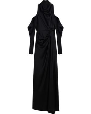 Givenchy Satin Draped Gown - Black
