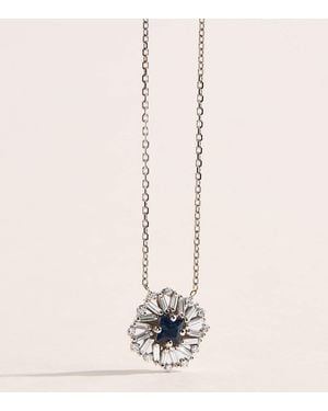 Suzanne Kalan Diamond And Sapphire Princess Flower Necklace - Natural
