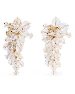 Carolina Herrera Beaded Cluster Earrings - Metallic