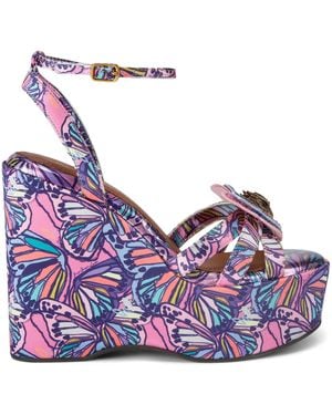 Kurt Geiger Butterfly Wedge Sandals - Blue
