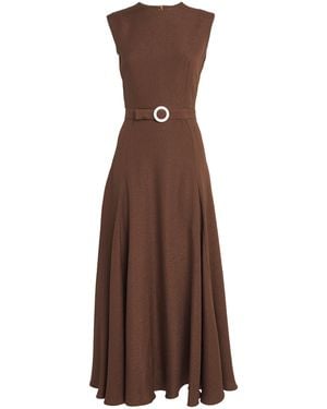 Edeline Lee Textured Jete Midi Dress - Brown