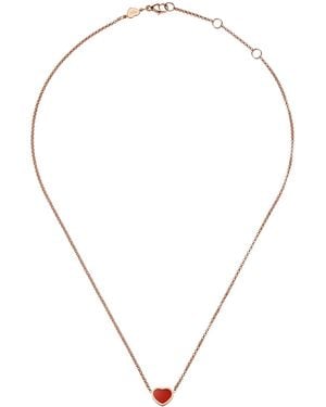 Chopard And Carnelian My Happy Hearts Pendant Necklace - Metallic