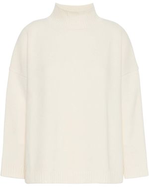 Weekend by Maxmara Virgin Wool High-Neck Jumper - White