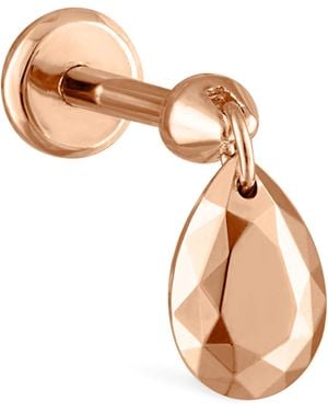 Maria Tash Faceted Pear Charm Single Threaded Stud - Natural