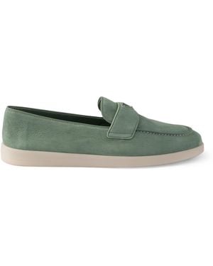 Prada Suede Loafers - Green