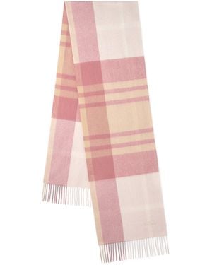 Mulberry Small Merino Check Scarf - Pink