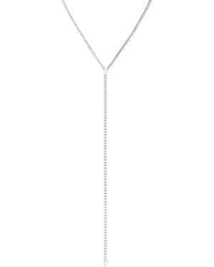 SHAY And Diamond Thread Y Necklace - White