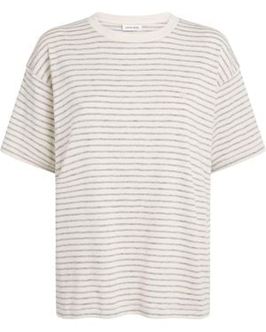 Anine Bing Stripe Cade T-Shirt - White