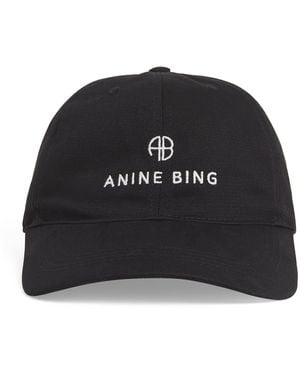 Anine Bing Embroidered Jeremy Baseball Cap - Black