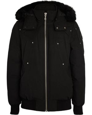 Moose Knuckles Down-Filled Bomber Jacket - Black