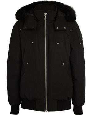 Moose Knuckles Down-Filled Bomber Jacket - Black