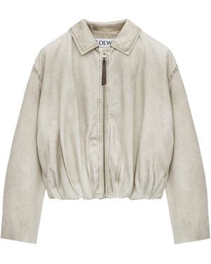 Loewe Cotton Draped Jacket - Grey