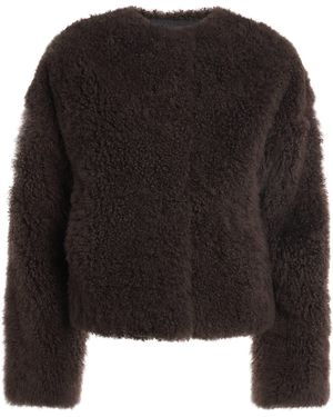 Yves Salomon Cashmere Shearling Jacket - Black