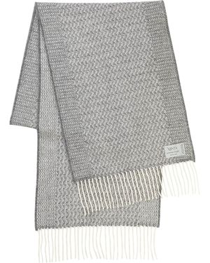 Araminta Campbell Ltd Alpaca-Blend Rippling Barley Scarf - Grey