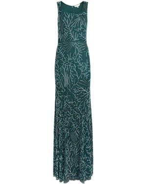 Raishma Embellished Vienna Gown - Green