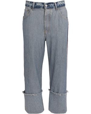 Acne Studios Rhinestone-Detail Mid-Rise Straight Jeans - Grey