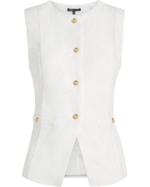 Maje Embroidered Waistcoat - White