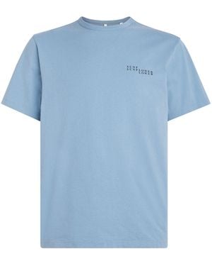 sunflower Organic Cotton Logo T-Shirt - Blue