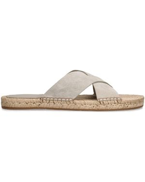 ZEGNA Suede Espadrille Sandals - White