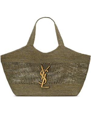 Saint Laurent Medium Icare Tote Bag - Green
