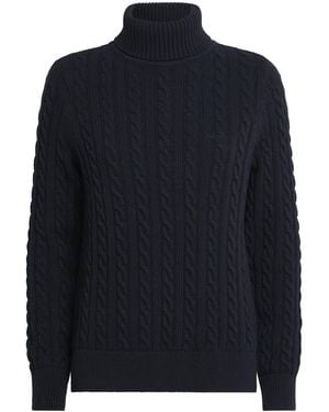 Barbour Wool-Cotton Ambleside Rollneck Sweater - Blue