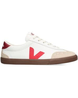Veja Leather Volley Sneakers - Pink