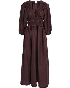 Matteau Cotton Plunge Dress - Purple