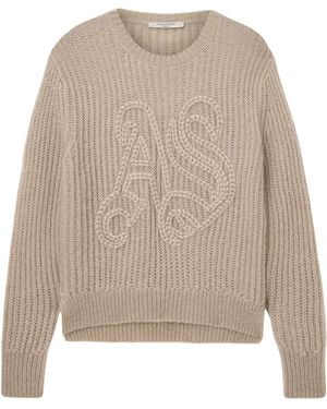 AllSaints Wool-Blend Chain Jumper - Natural