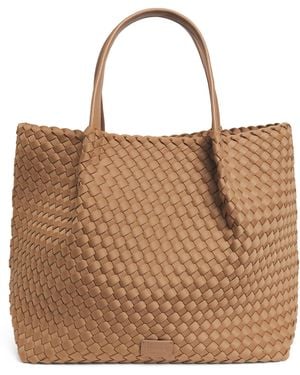 Harrods Neoprene Woven East-West Tote Bag - Brown