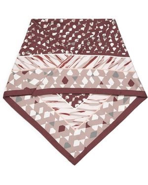 Kiton Silk Printed Scarf - Pink