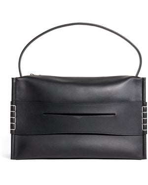 JW Anderson Large Leather Loafer Bag - Black