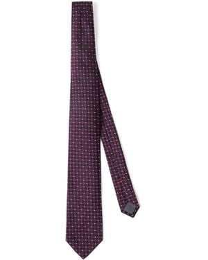 Brunello Cucinelli Silk Jacquard Tie - Purple