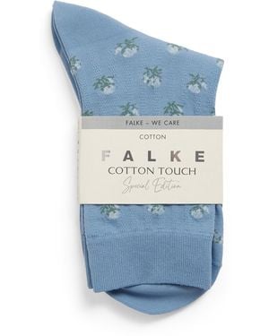 FALKE Floral Cotton Touch Socks - Blue