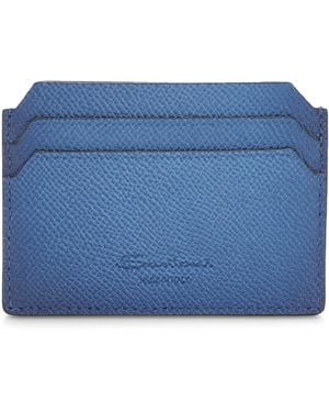 Santoni Leather Card Holder - Blue