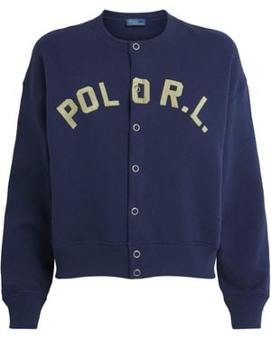 Polo Ralph Lauren Fleece Logo Cardigan - Blue