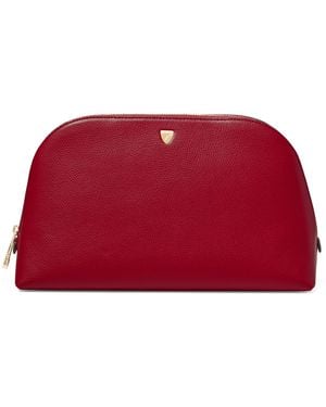 Aspinal of London Large Grained Leather Cosmetics Case - Red